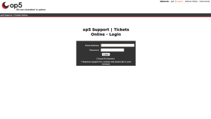 op5 New Online Support Ticket System